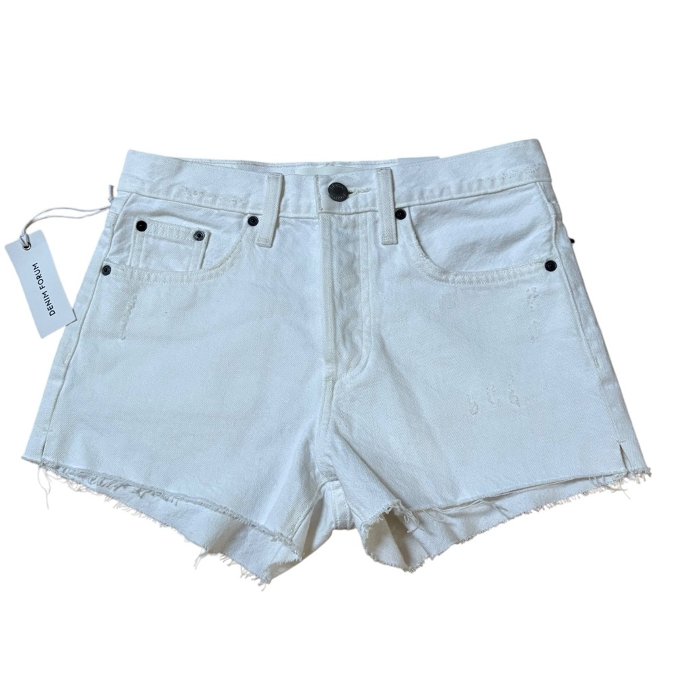 Denim Forum The Yoko Jean Shorts White Size 24 New with tags